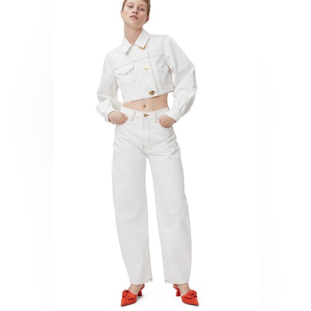 Ganni | Stary White Barrel Jeans | 27